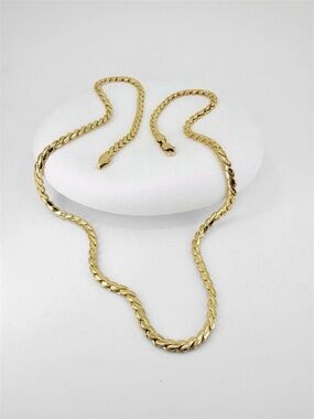 Flat Link Chain Necklace | 14K Yellow Gold Plated | Luxury Jewelry